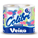 Полотенца бумажные VEIRO Colibri 3-слойные, 2 рулона