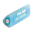Ластик пластиковый Milan PPMF30, треугольный, полупрозрачный, голубой