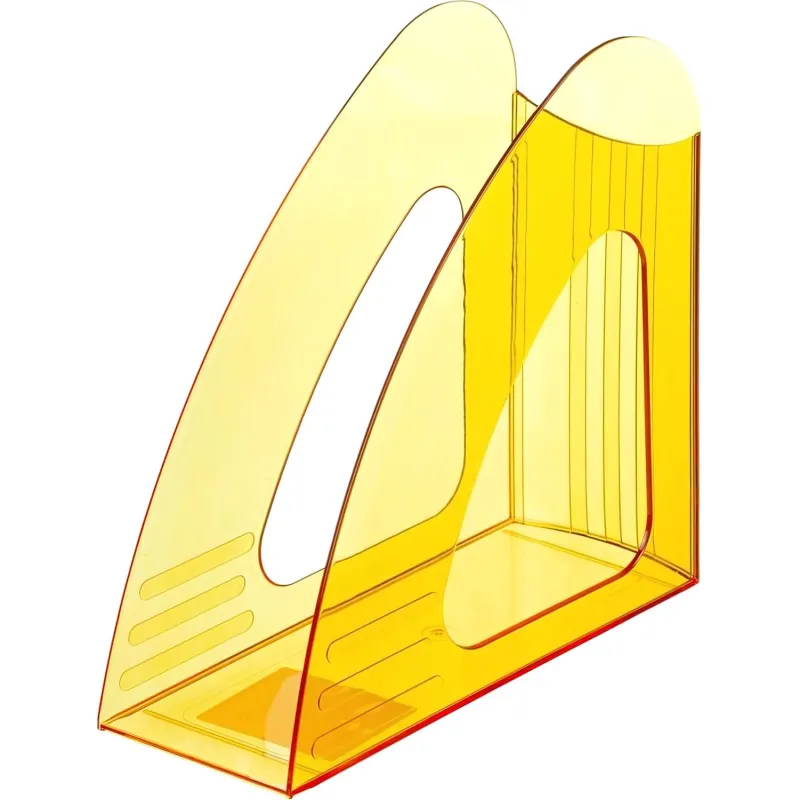 Вертикальный накопитель Attache 90мм Bright Colours прозрачный желтый