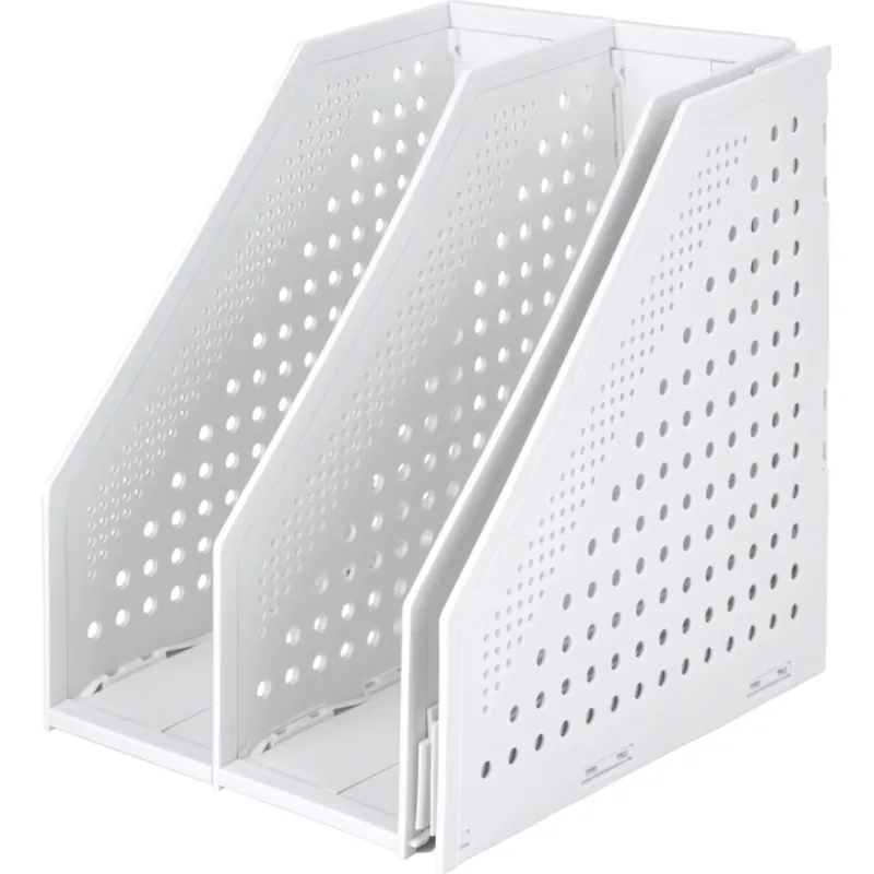 Лоток вертикальный Deli 78995Grey складной 3 отделения серый