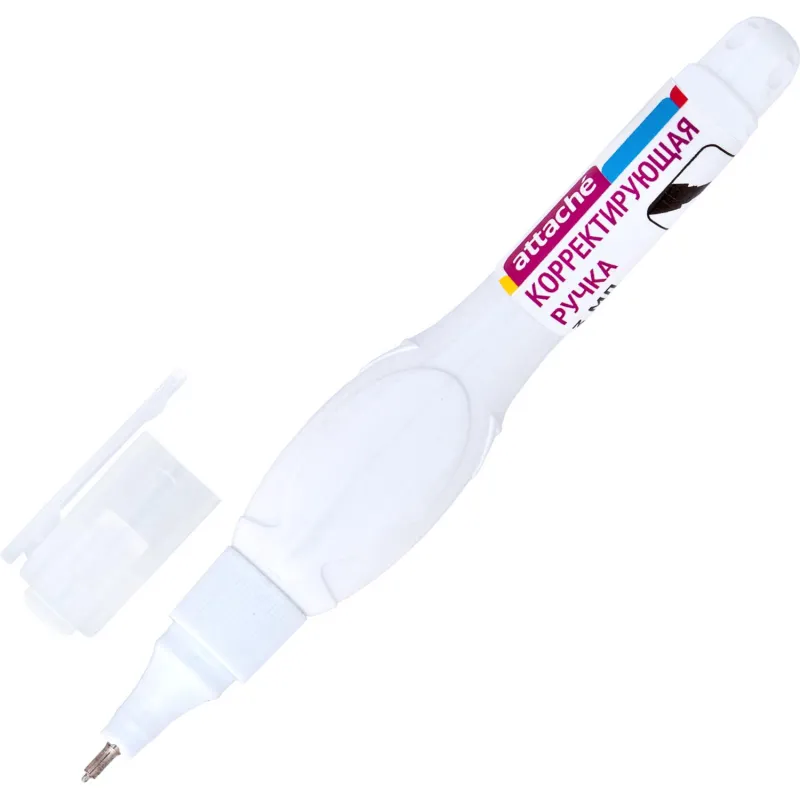 Корректирующая ручка Attache 3мл, белый корпус Россия