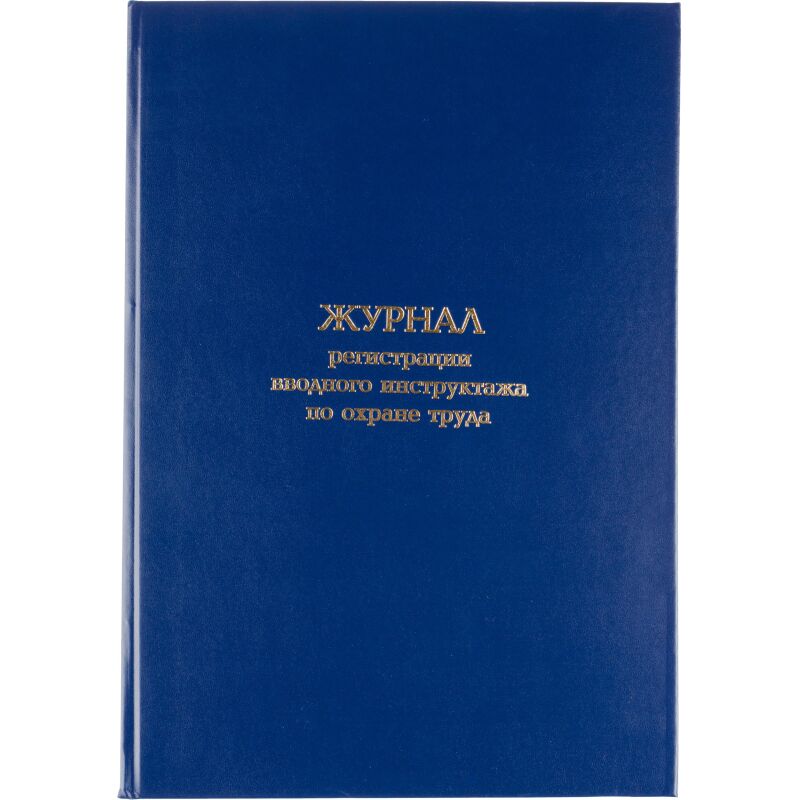 Журнал регистрации вводного инструктажа по охране труда (96 листов, сшивка, обложка переплетный картон/бумвинил)