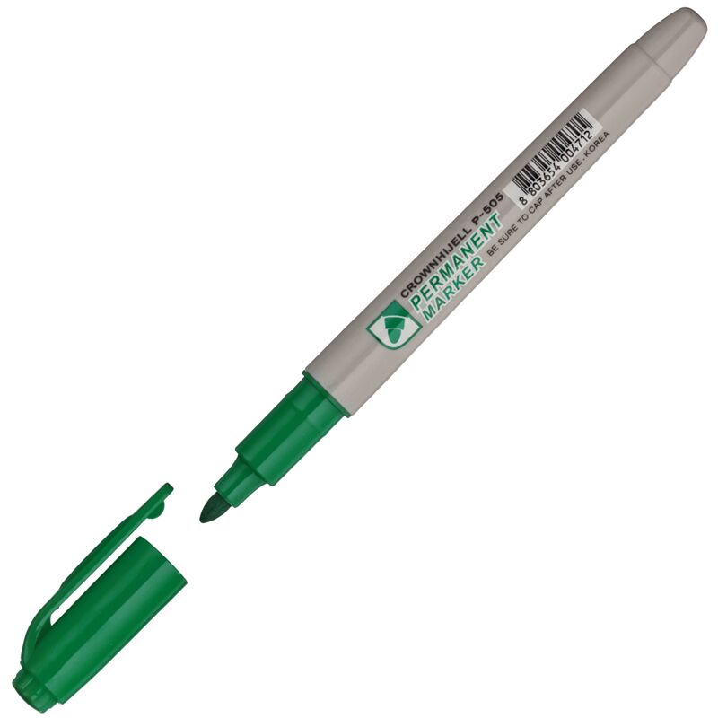 Маркер перм. Crown Multi Marker Slim зеленый, пулевидный, 2мм