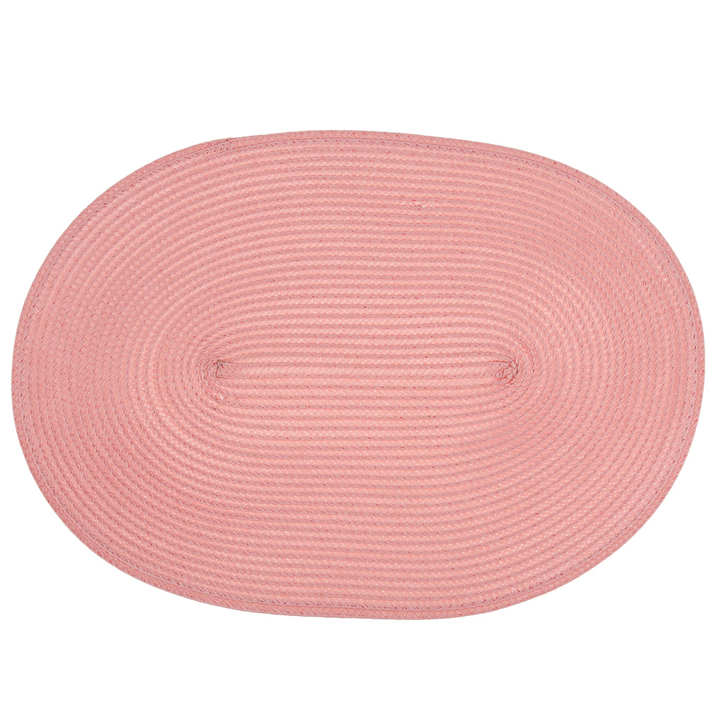 Салфетка под горячее (термосалфетка) "Овальная" 45х30см, ПВХ, цвет - нежно-розовый (Китай)