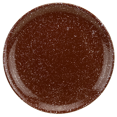 Тарелка "Мрамор" мелкая керамическая 240мм, h25мм, коричневый (Россия)