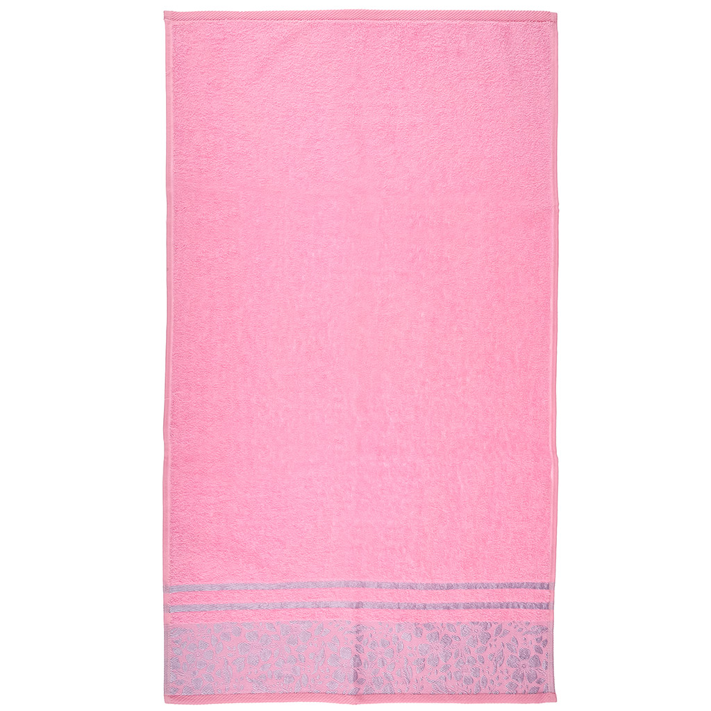 Полотенце махровое "Незабудки" 50х90см, гладкокрашенное, 375г/м2, пастельно розовый (Россия)