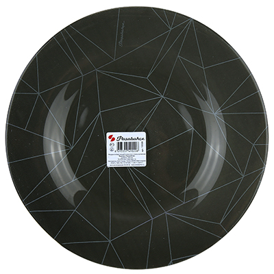 Тарелка мелкая стеклянная д260мм, h20мм, Pasabahce "Линеа Блэк (Linea Black)"