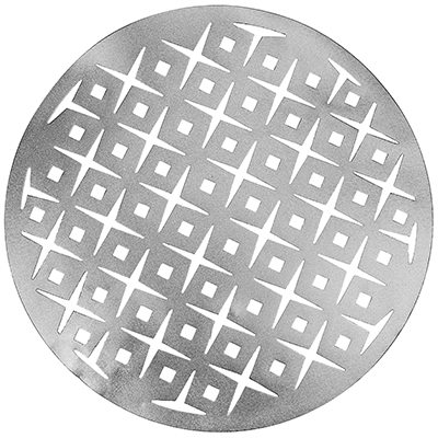 Салфетка декоративная "Геометрия" д38см ПВХ, серебро (Китай)