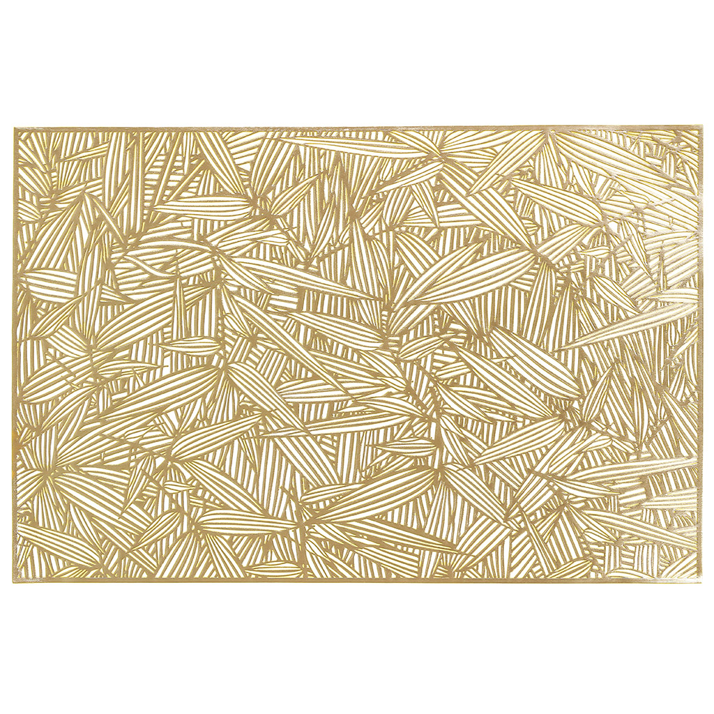 Салфетка декоративная "Бамбук" 30х45см ПВХ, золото (Китай)