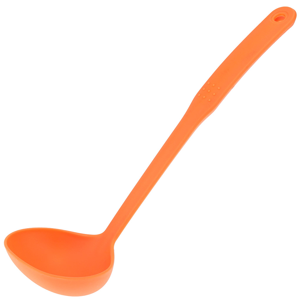 Половник "Гурман колор" пластмассовый для тефлоновой посуды 100мл, 30,5х9,2см, цвет - оранжевый (Китай)