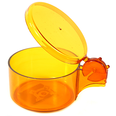 Сахарница пластмассовая 14х10,5х8см, с крышкой, полупрозрачный, цвета микс (Россия)