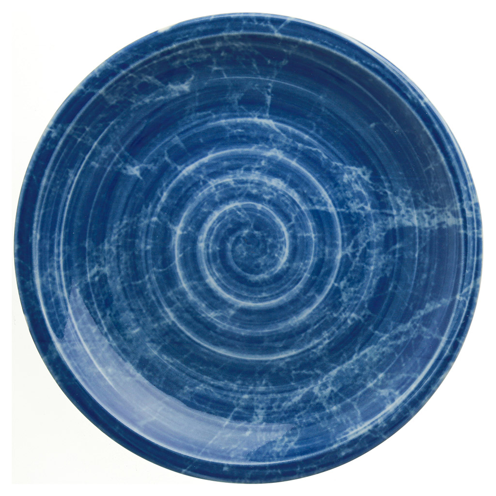 Тарелка мелкая фарфоровая "Иллюзия" д255мм, форма "Катя", синий (Беларусь)