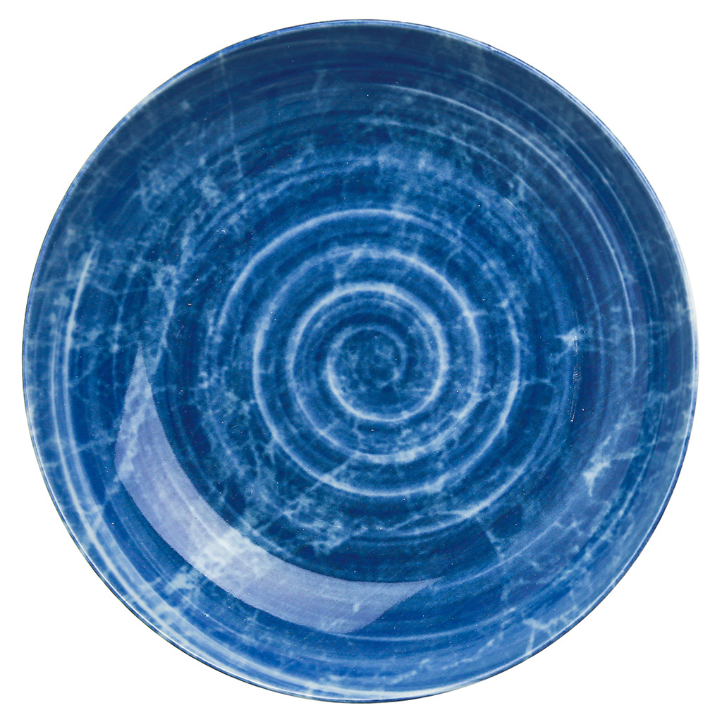 Тарелка глубокая фарфоровая "Иллюзия" д210мм, 500мл, форма "Катя", синий (Беларусь)
