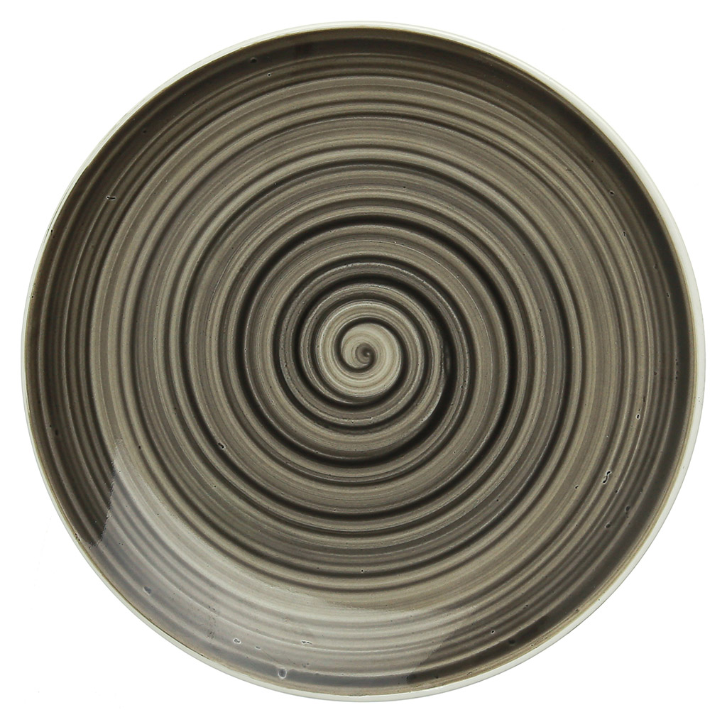 Тарелка мелкая фарфоровая "Infinity" д175мм, форма "Универсал", черный (Беларусь)