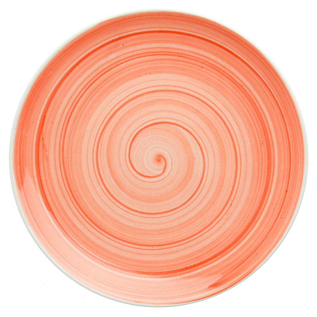 Тарелка мелкая фарфоровая "Infinity" д200мм, форма "Универсал", оранжевый (Беларусь)
