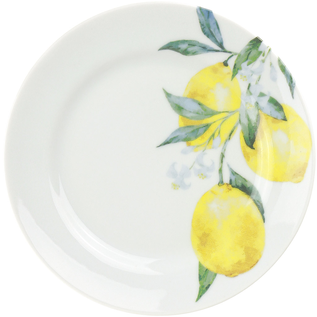 Тарелка мелкая фарфоровая "Лимоны" д175мм, форма "Идиллия" (Беларусь)