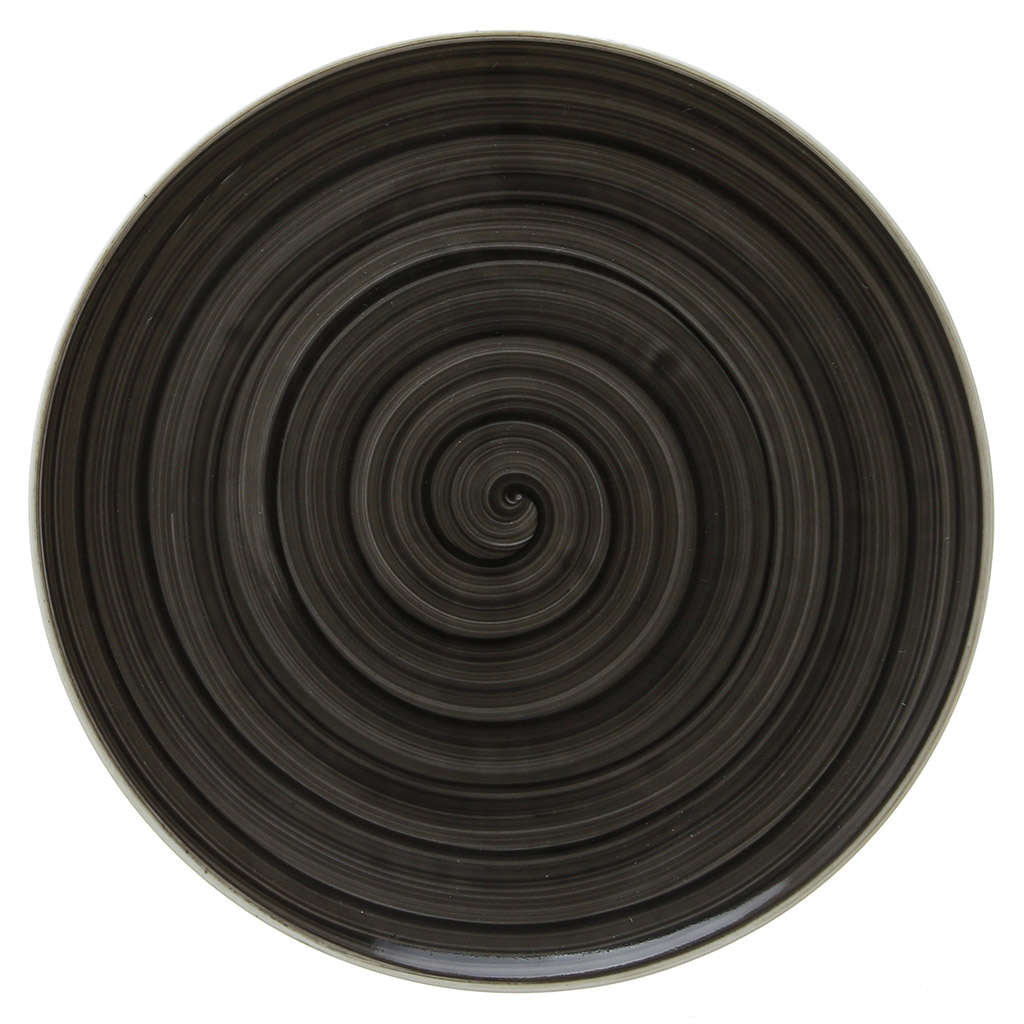 Тарелка мелкая фарфоровая "Infinity" д200мм, форма "Универсал", черный (Беларусь)