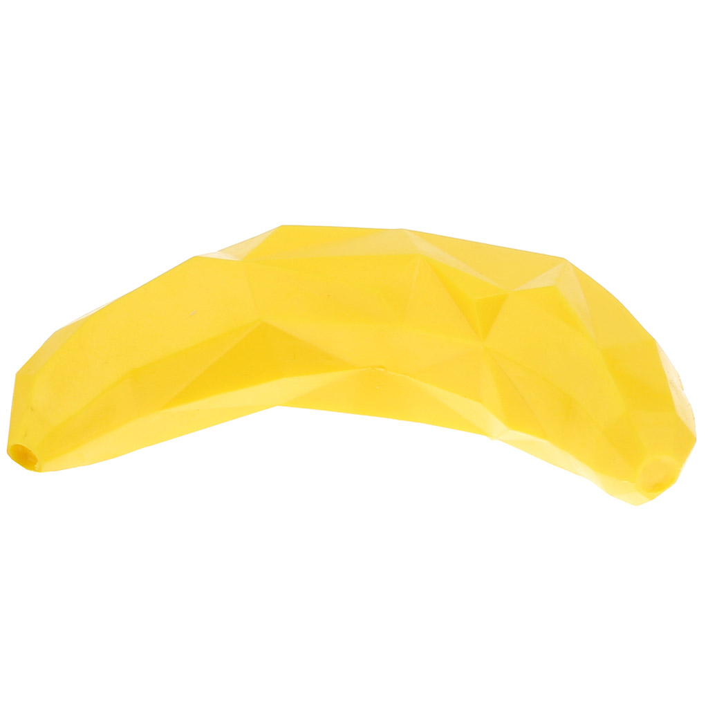 Игрушка для собаки "Банан" 13,5х5,8см h4см, резиновая, для лакомств и сухого корм, на картоне, цвета в ассортименте: желтый, оранжевый (Китай) "Пэт тойс (Pet toys)"