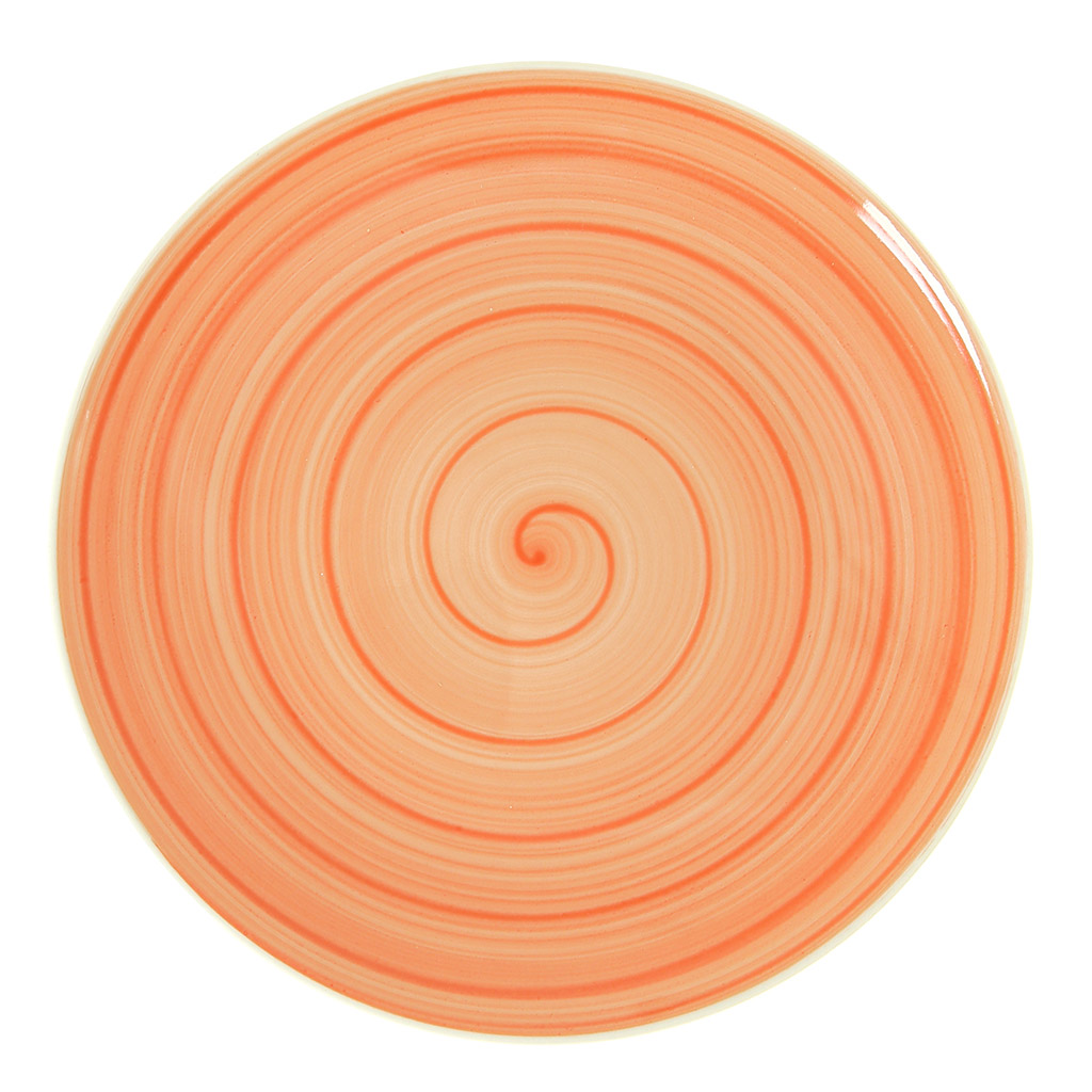 Тарелка мелкая фарфоровая "Infinity" д175мм, форма "Универсал", оранжевый (Беларусь)
