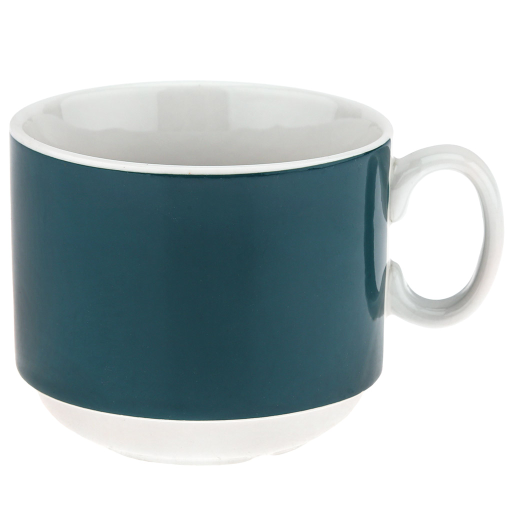 Чашка фарфоровая "Sunrise. Dark emerald" 220мл, форма "Экспресс", голубой (Беларусь)
