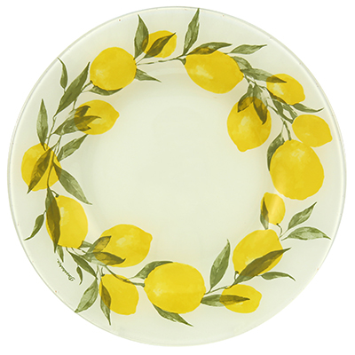 Тарелка мелкая стеклянная д260мм, h20мм, Pasabahce "Лимон (Lemon)"