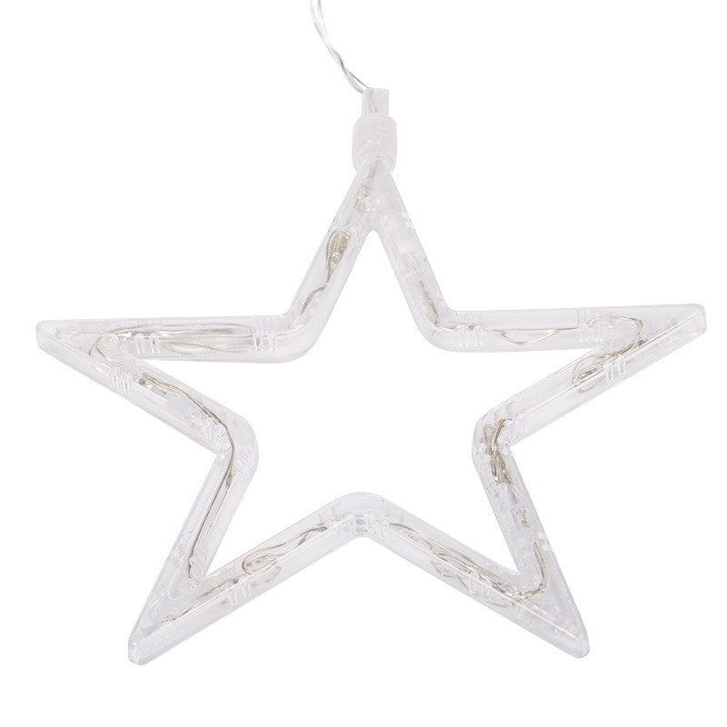 Фигура светодиодная Звездочка на присоске с подвесом, Теплый белый 501-011