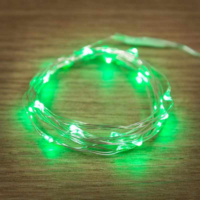 Гирлянда Роса 2м 20 LED зеленые (2xCR2032 в комплекте) 303-008