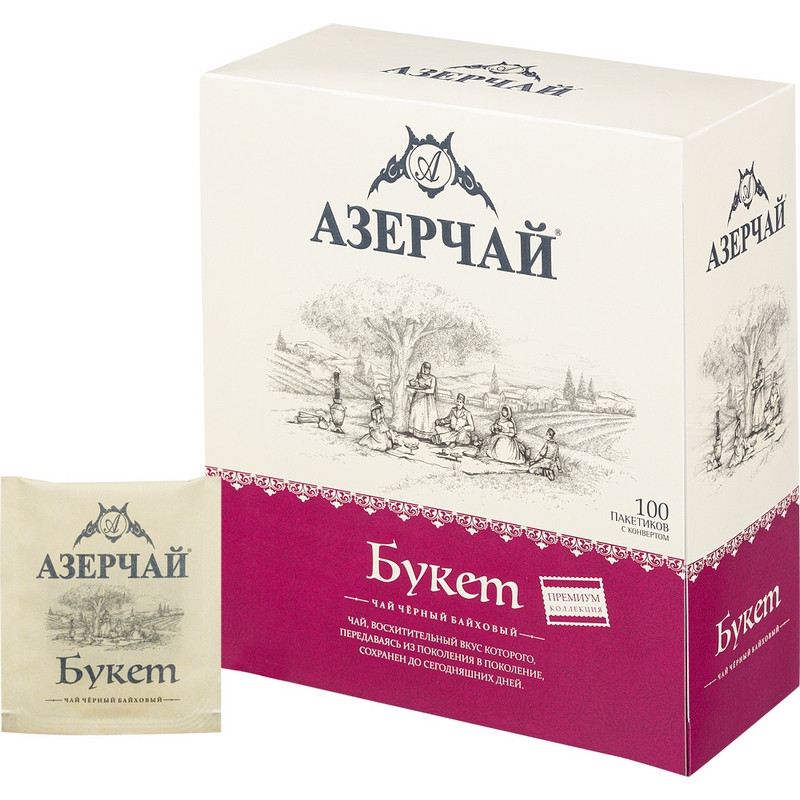 Чай Азерчай Premium Collection Buket черн.байх с кон., 100пакx1,6гр 414122