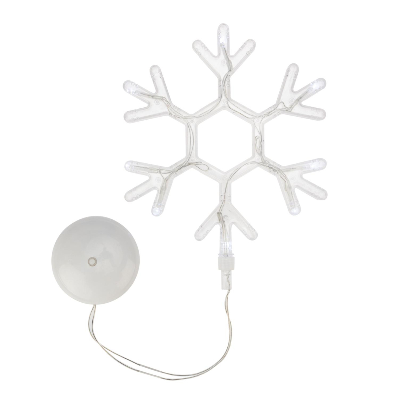 Фигурка 'Снежинка' белая на присоске с подвесом 501-019