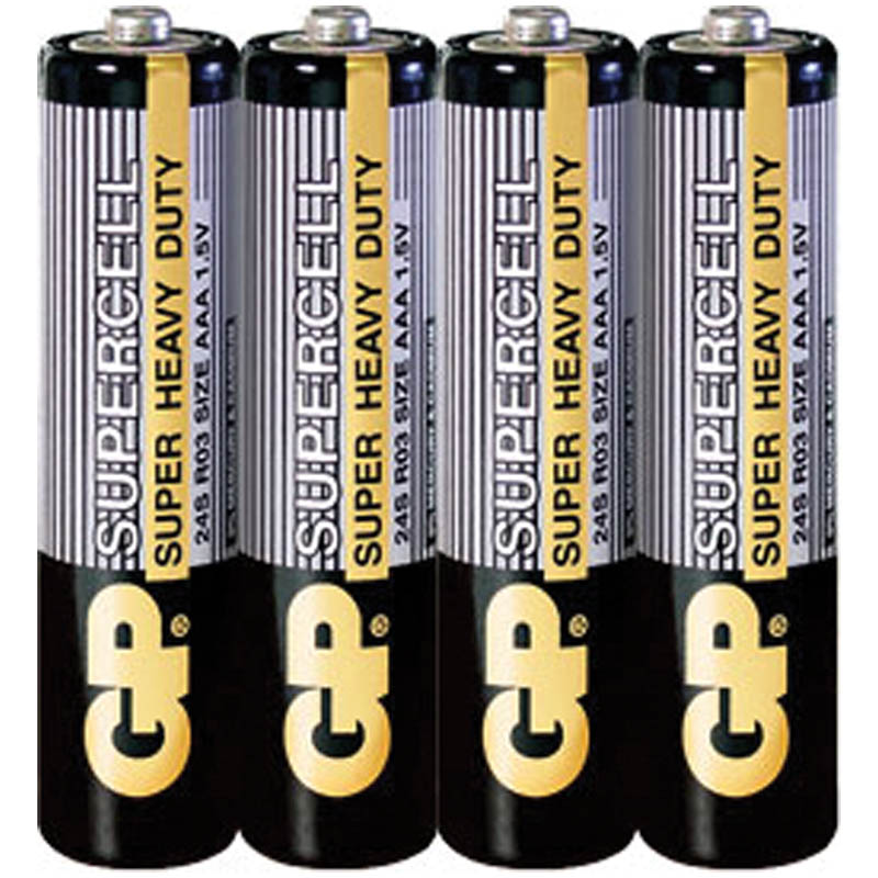 Батарейка GP Supercell AAA/LR3 24S солевая, OS4