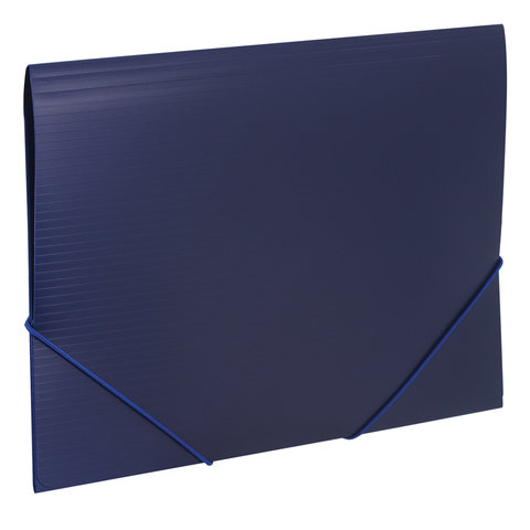 Папка на резинках BRAUBERG Contract, синяя, до 300 листов, 0,5 мм, бизнес-класс, 221797