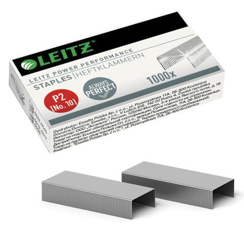 Скобы для степлера LEITZ Power Performance P2 № 10, 1000 шт., до 10 листов, 55770000