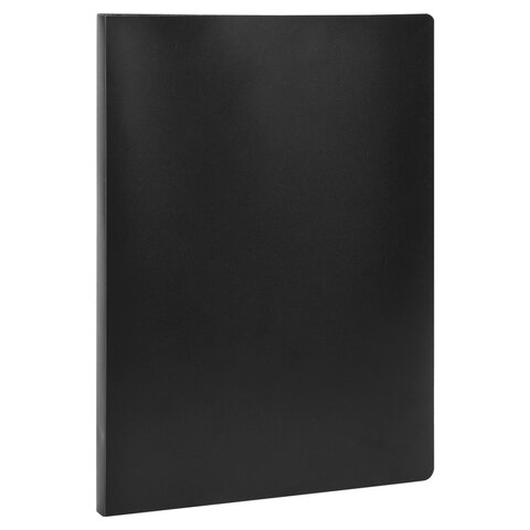 Папка с металлическим скоросшивателем STAFF, черная, до 100 листов, 0,5 мм, 229225