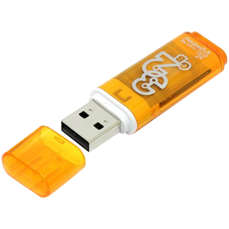 Память Smart Buy Glossy  32GB, USB 2.0 Flash Drive, оранжевый