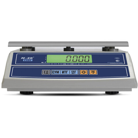 Весы фасовочные MERCURY M-ER 326F-32.5 LCD (0,1-32 кг), дискретность 5 г, платформа 255x210 мм, без стойки