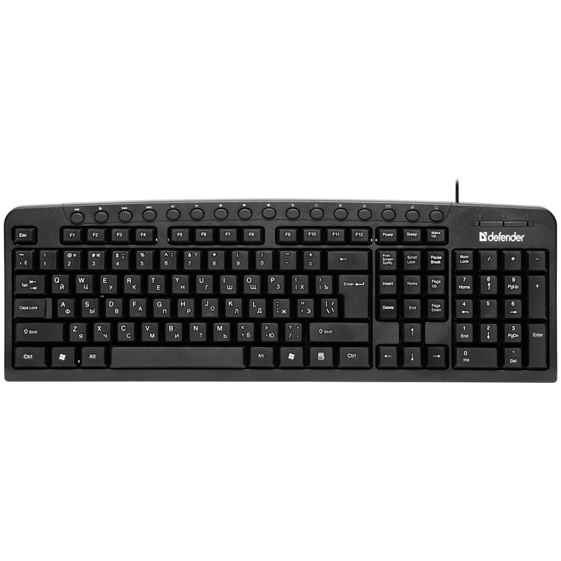Клавиатура Defender Focus HB-470, мультимедийная, черный