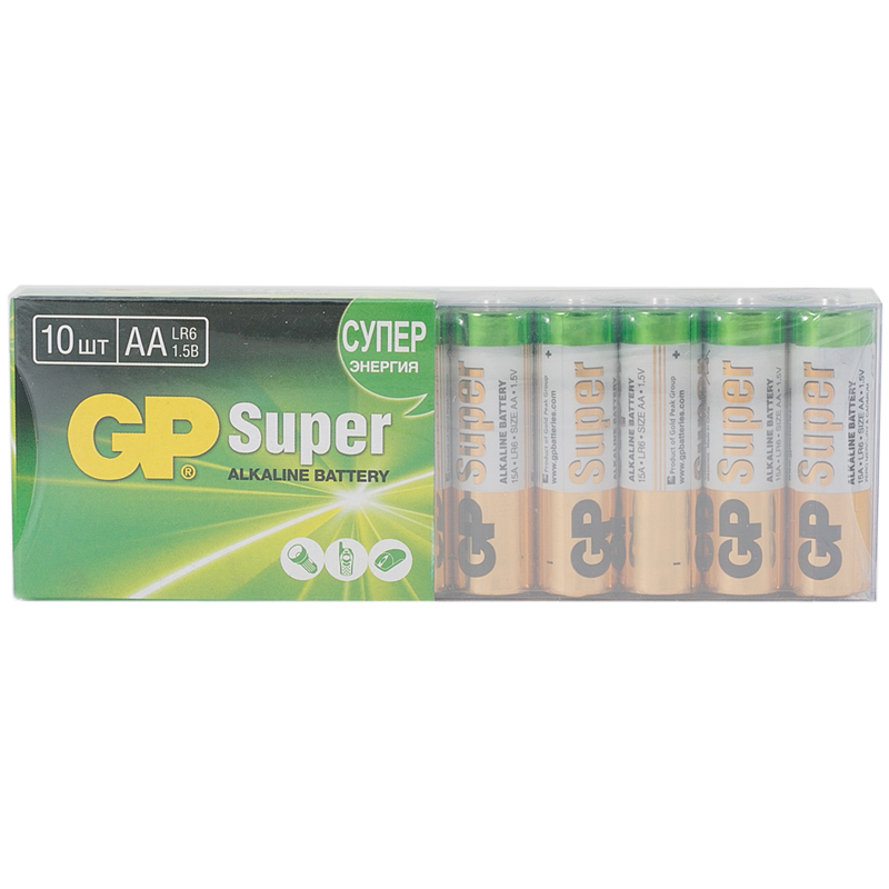Батарейка GP Super AA/LR6 10шт алкалиновая