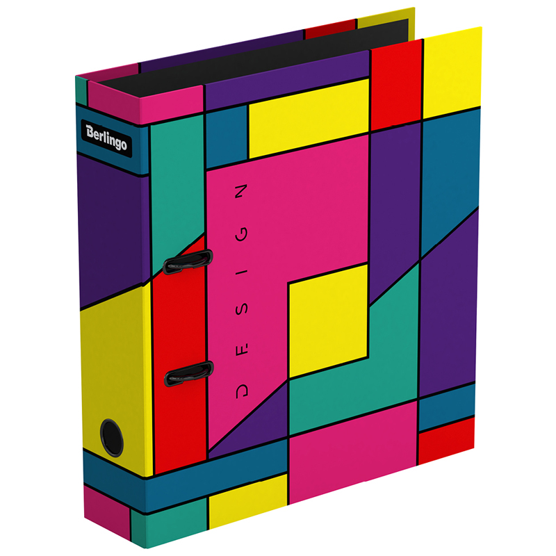 Папка-регистратор Berlingo Color Block, 80мм, ламинированная, с рисунком