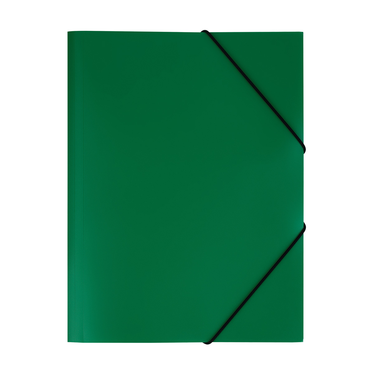 Папка на резинках А4 СТАММ 500мкм, пластик, зеленая