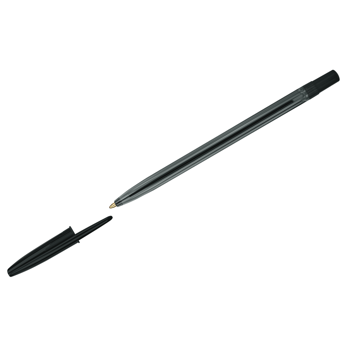 Ручка шарик. СТАММ 111 черная, 1,0мм, тонированный корпус