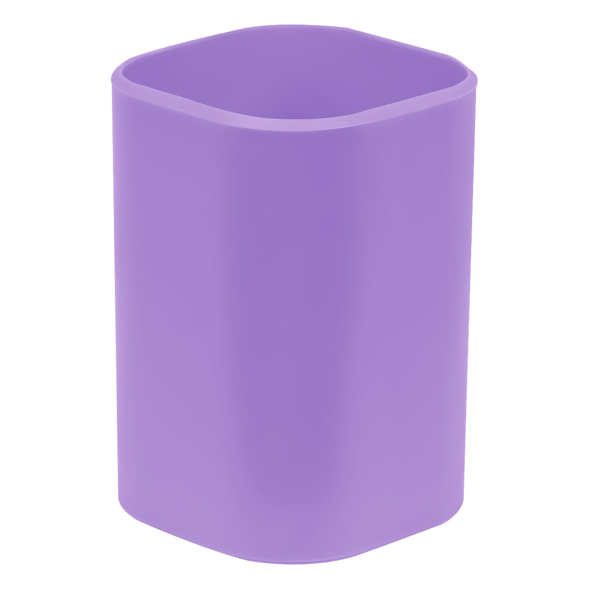 Подставка-стакан для канц. мелочей фиолет СТАММ Фаворит пластиковая квадратная