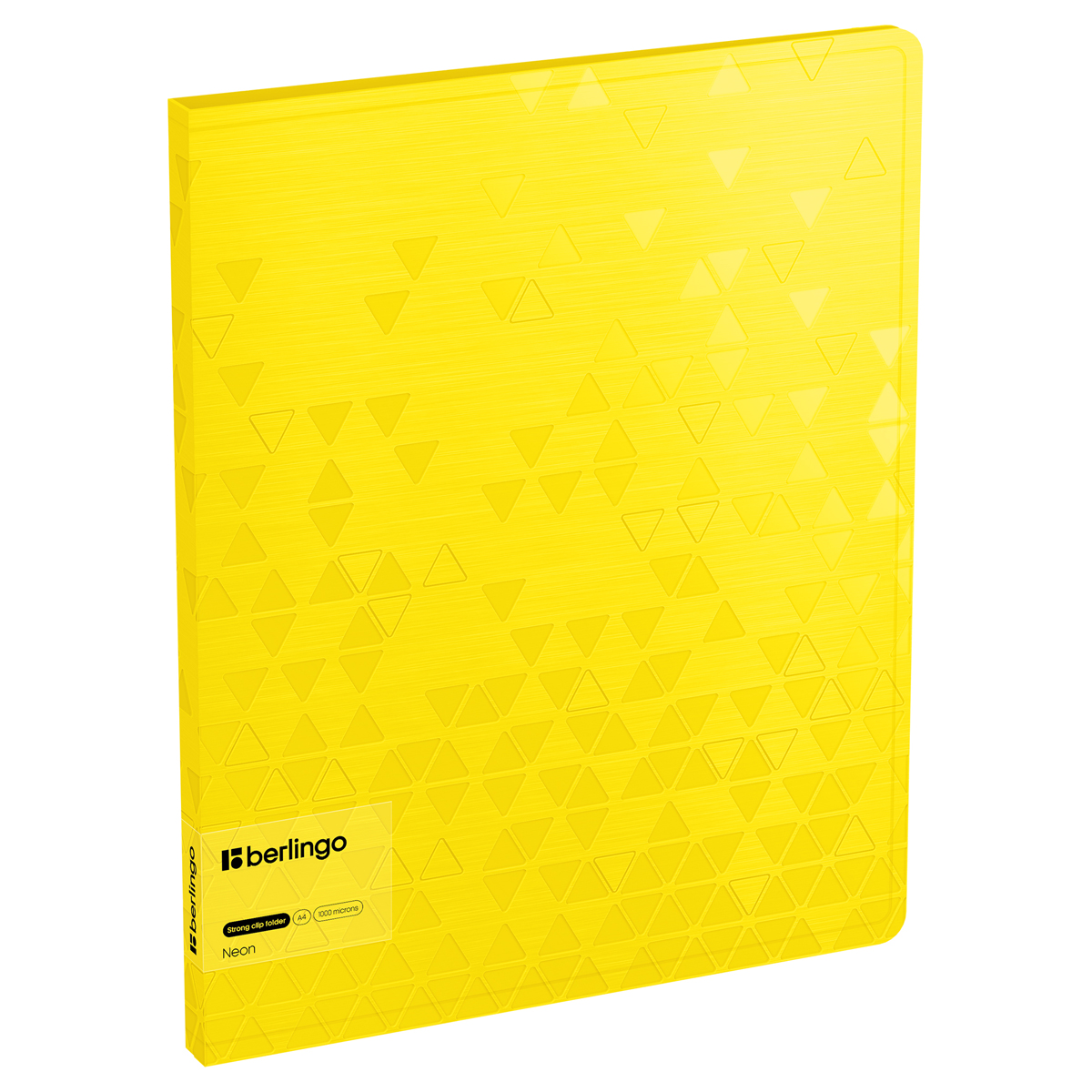Папка с прижимом Berlingo Neon 17мм 1000мкм желтый неон D-кольца с внутр. карманом