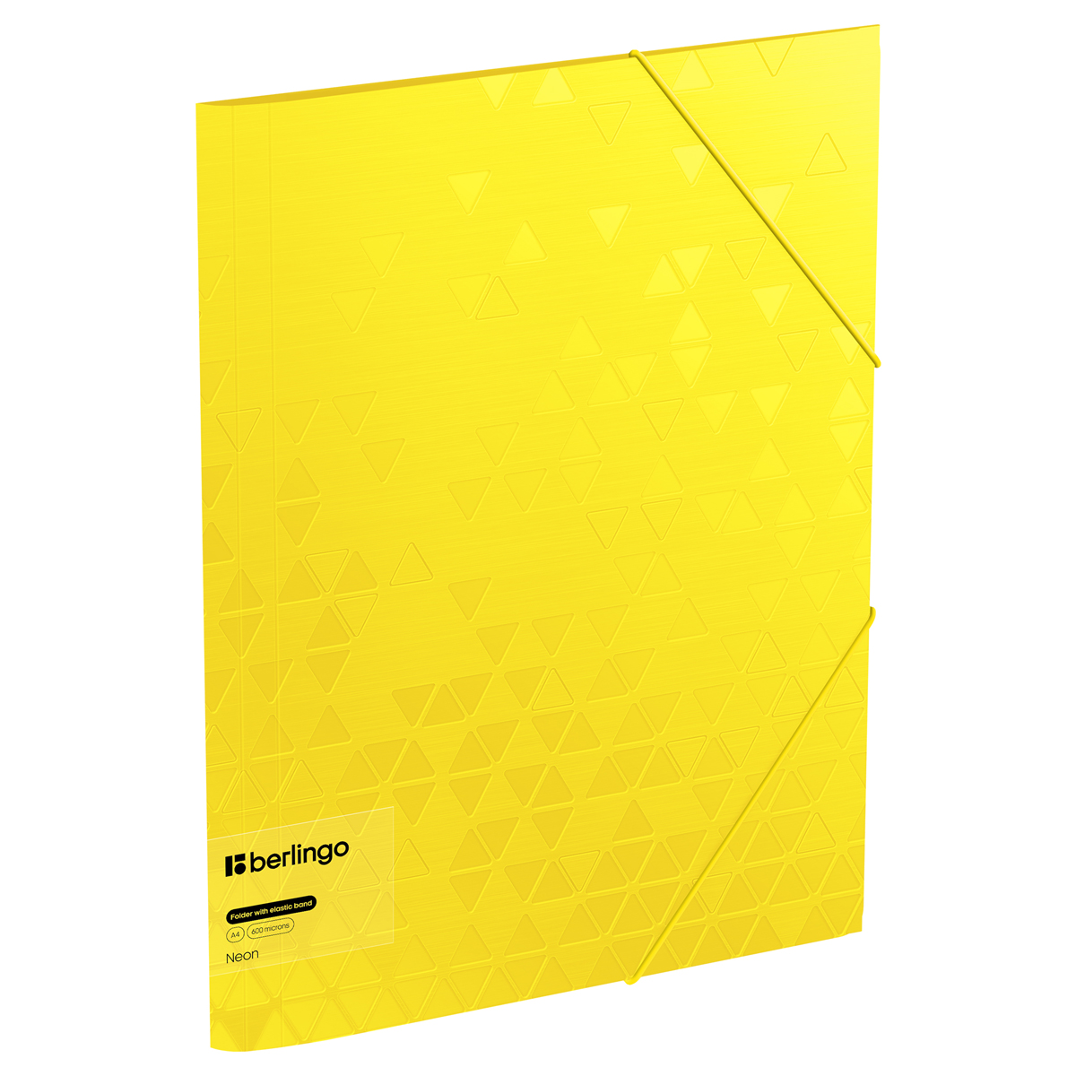 Папка на резинках А4 Berlingo Neon 600мкм, желтый неон