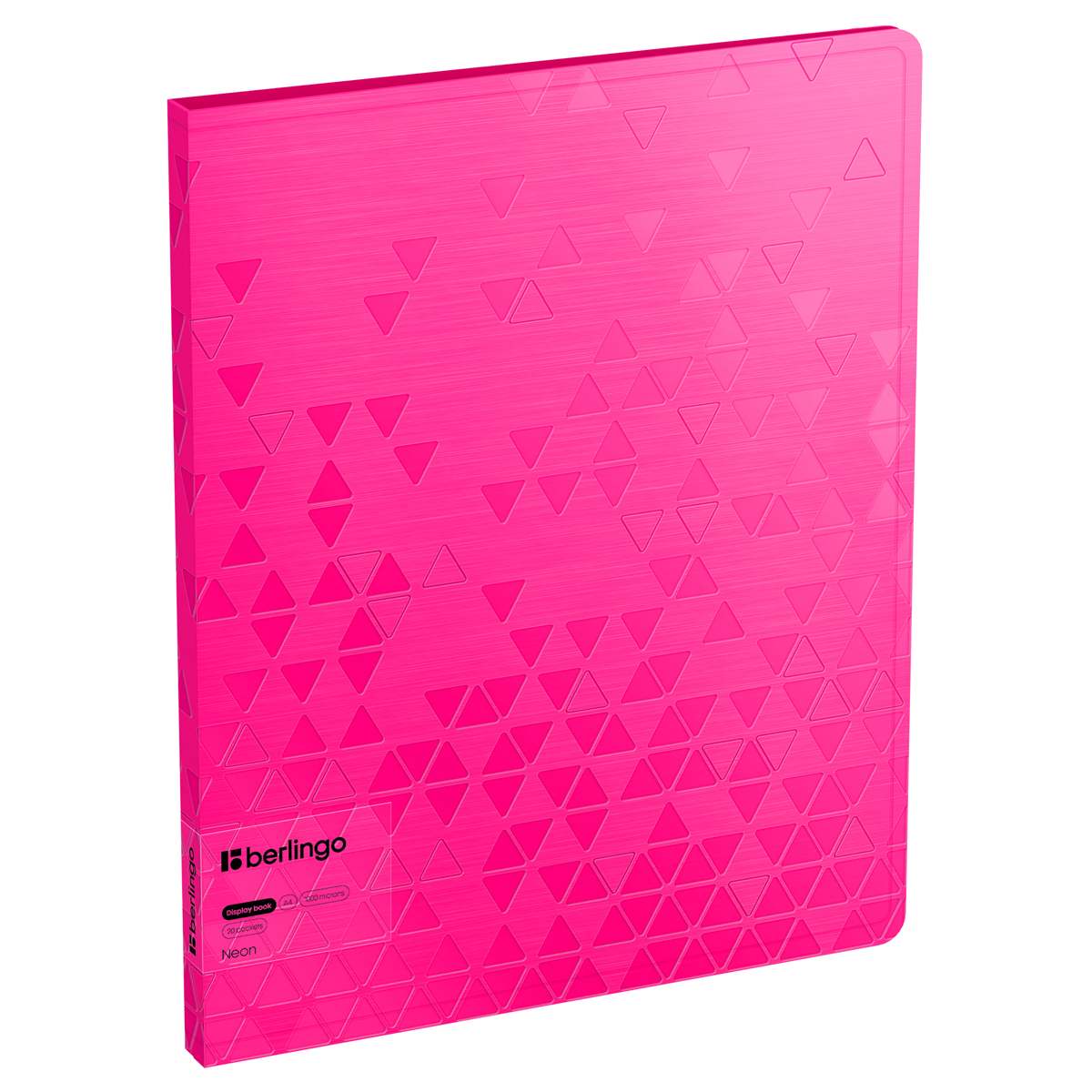 Папка файловая 20 розовый неон Berlingo Neon 17мм 1000мкм с внутр карманом