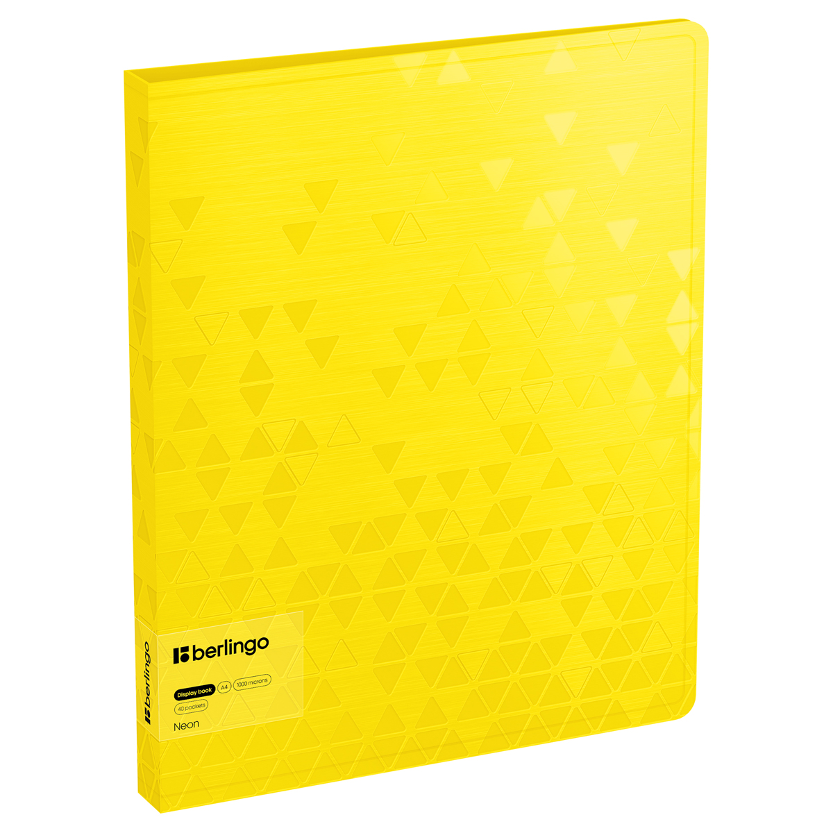 Папка файловая 40 желтый неон Berlingo Neon 24мм 1000мкм с внутр. карманом