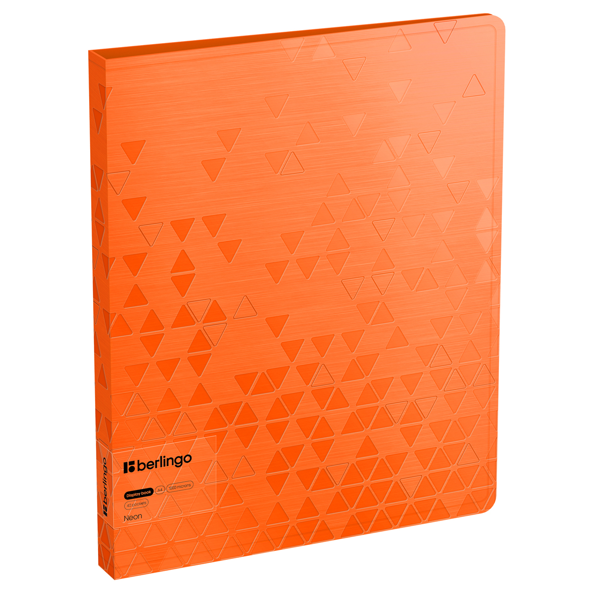 Папка файловая 40 оранж неон Berlingo Neon 24мм 1000мкм с внутр. карманом