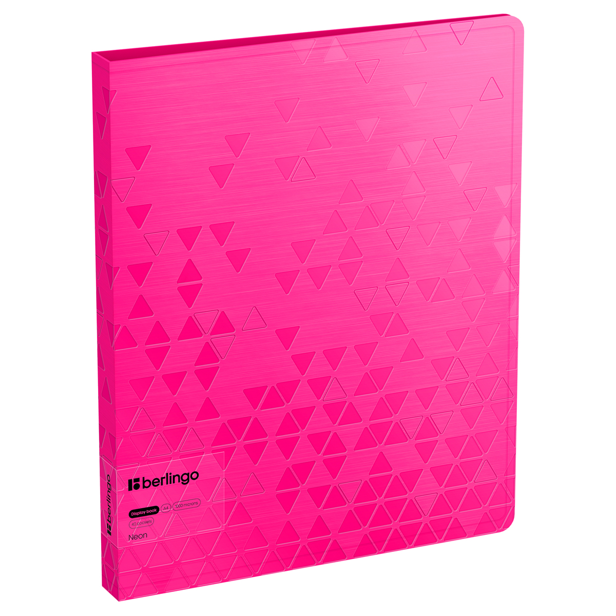 Папка файловая 40 розовый неон Berlingo Neon 24мм 1000мкм с внутр. карманом