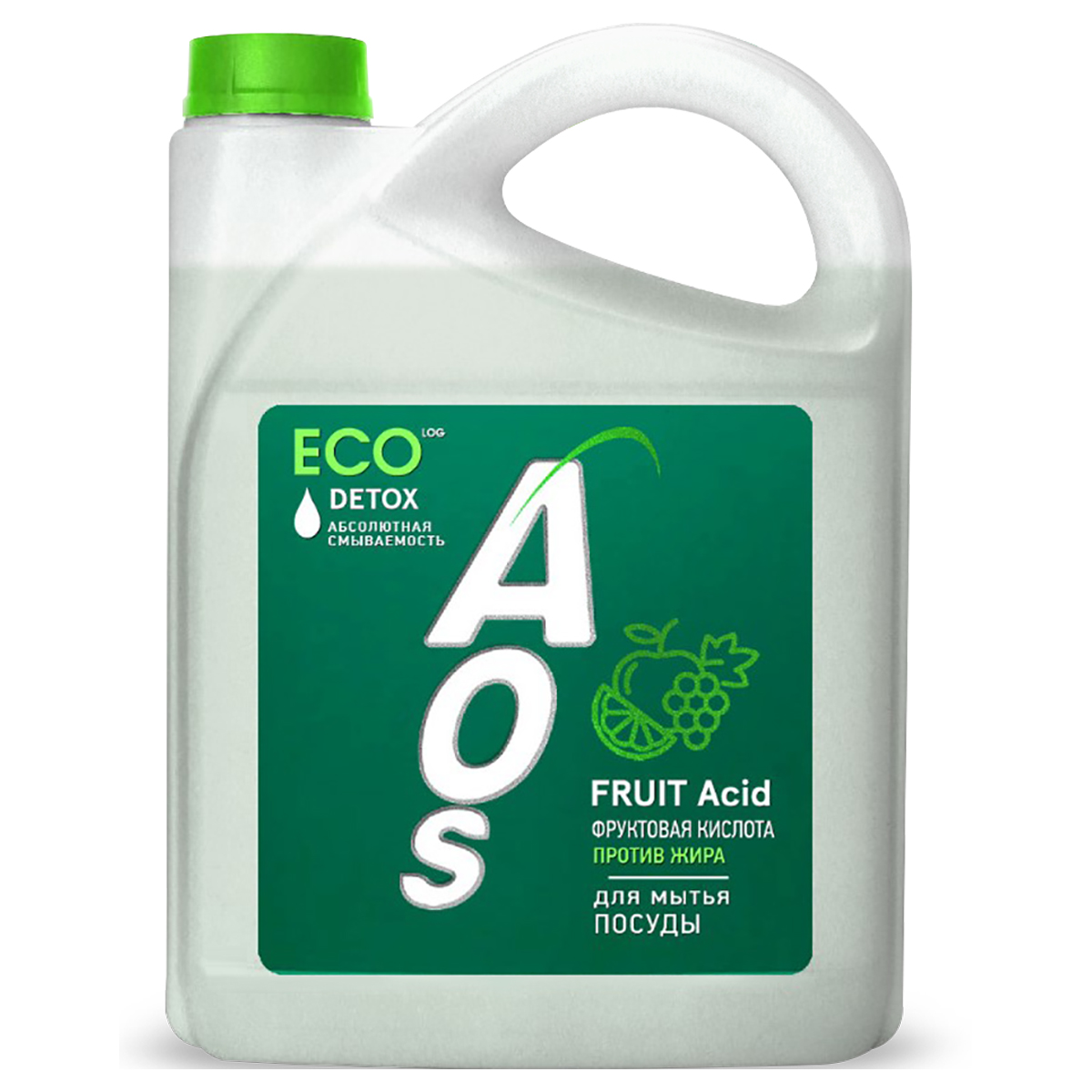 Средство для посуды AOS 4,8л ЭКО С Фруктовыми кислотами  канистра