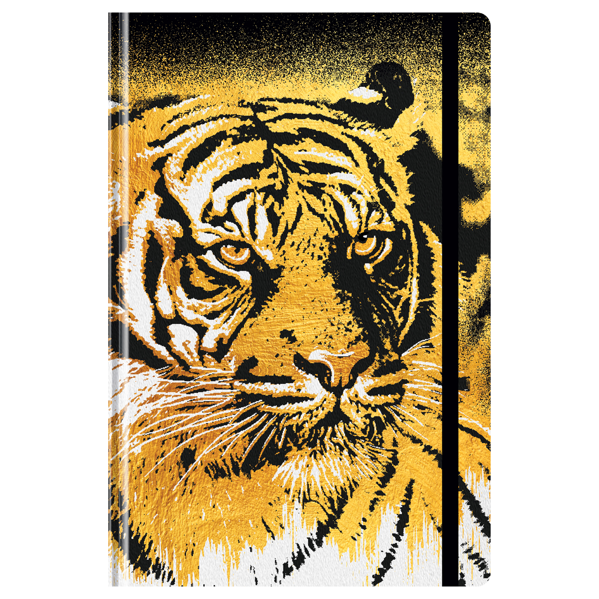Ежедневник недат. А5 128л 7БЦ BG Golden tiger матовая ламинация на резинке