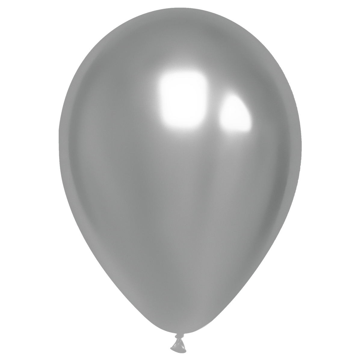 Воздушные шары 50шт М12/30см MESHU хром серебро